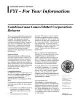 Combined and consolidated corporation returns
