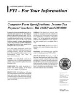 Computer form specifications : income tax payment vouchers - DR 104EP and DR 0900