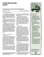 Choosing a soil amendment