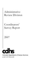 Coordinators survey report.2007