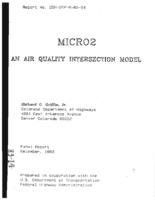 MICRO2, an air quality intersection model