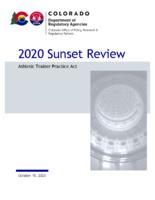2020 sunset review, Athletic trainer practice act