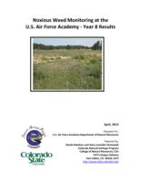 Noxious weed monitoring at the U.S. Air Force Academy, year 8 results