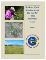 Noxious weed monitoring at the U.S. Air Force Academy, year 12
