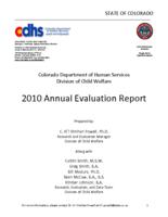 Annual evaluation report. 2010