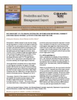 2012 drought in Colorado : estimates of foregone revenues, indirect and induced economic activity for the crop sector