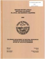 Ground water levels, western Colorado alluvial and bedrock aquifers. 2000