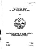 Ground water levels, western Colorado alluvial and bedrock aquifers. 2001