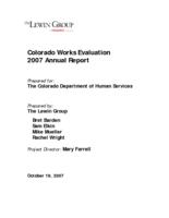Colorado Works evaluation ... annual report