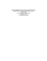 Colorado High Performance Transportation Enterprise : financial statements and independent auditor's reports, financial audit years ended June 30, 2020 and 2019 : compliance audit year ended June 30, 2020