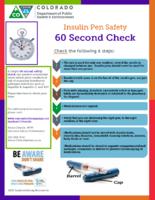 60 second check. Insulin Pen Safety