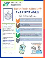 60 second check. Blood Glucose Meter Safety