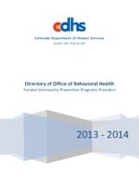 Directory of DBH-funded prevention providers.2013-2014.