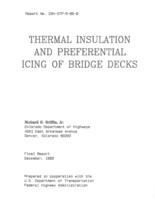 Thermal insulation and preferential icing of bridge decks : final report