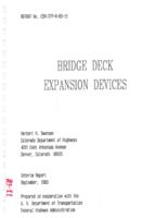 Bridge deck expansion devices