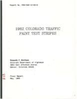 1982 Colorado traffic paint test stripes : final report