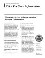 Electronic access to Department of Revenue information