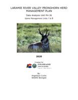 Laramie River Valley Pronghorn herd management plan data analysis unit PH-36 game management units 7 & 8