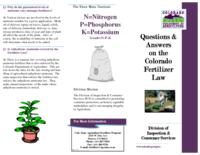 Questions & answers on the Colorado fertilizer law