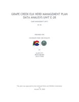 Grape Creek elk herd management plan data analysis unit E-28, game management units 69, 84