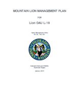 Mountain lion management plan for lion DAU L-19 game management units 83, 85, 851