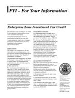 Enterprise zone investment tax credit