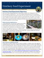 Hatchery feed experiment : optimizing production of rainbow trout in Colorado's hatchery system