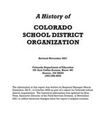 A history of Colorado school district organization