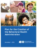 Plan for the creation of the behavioral health administration