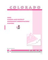 CSAP school and district assessment coordinator's manual