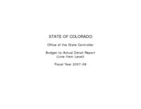 Budget-to-actual detail report, line item level. 2007/08