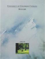 Catalog. 1992-93