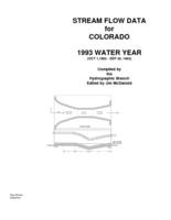 Stream flow data for Colorado. 1993