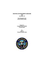 Mountain lion management guidelines for lion DAU L-16 game management units 69, 82, 84, 691, and 861 : prepared for Colorado Division of Wildlife southeast region