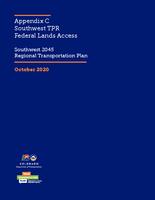 Southwest 2045 regional transportation plan. Appendix C, Federal Lands Access