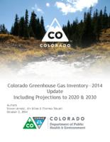 Colorado greenhouse gas inventory 2014 update including projections to 2020 & 2030