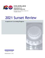 2021 sunrise review, acupuncture licensing program