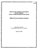 Senate bill 03-318 cost avoidance analysis
