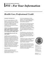 Health care professional credit