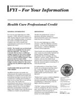 Health care professional credit