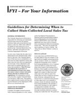 Guidelines for determining when to collect state-collected local sales tax