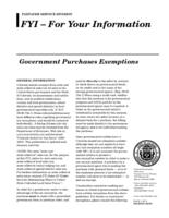 Government purchases exemptions