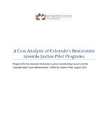A cost analysis of Colorado's restorative juvenile justice pilot programs