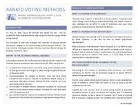 Ranked voting methods : general information for county & local government election divisions