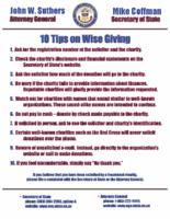10 tips on wise giving
