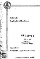 Colorado legislator's handbook