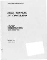 Skid testing in Colorado