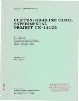Clifton-Highline Canal Experimental project I 70-1 (14) 33