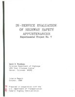 In-service evaluation of highway safety appurtenances : experimental project no. 7