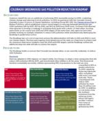 Colorado greenhouse gas pollution reduction roadmap. Roadmap Overview